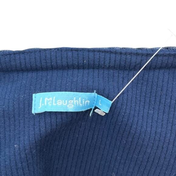 J. Mclaughlin Fanning Jacket Blazer Braided Trim Navy Blue Size Large - Picture 10 of 12